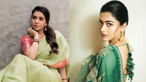 Samantha Ruth Prabhu To Rashmika Mandanna: 6 Green Sarees For Hartalika Teej 2026 Inspired By South Indian Divas
