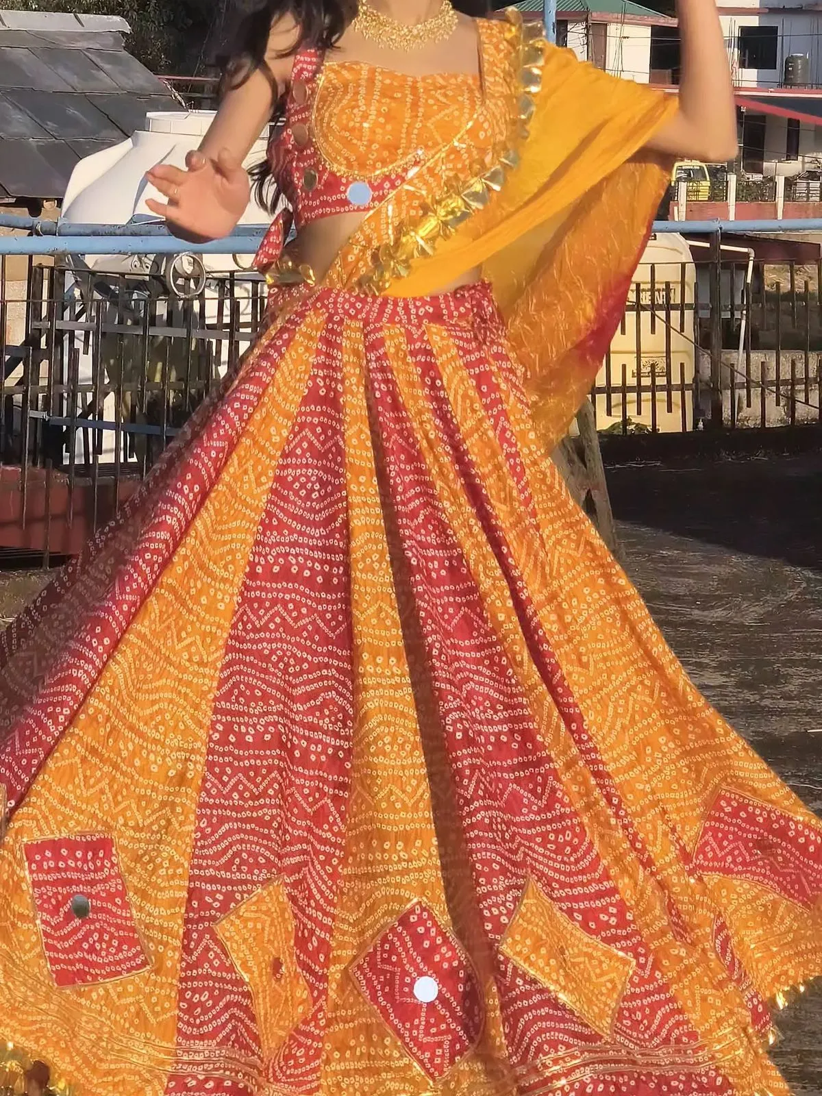 Bandhani Outfit For A Classic Gujarati Touch