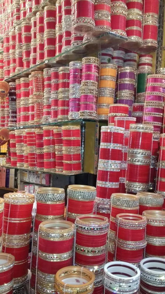 A shop in Karol Bagh for Bridal Chura (Image: Pinterest) bridal chura