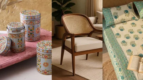 Steel Dabbas, Cane Chairs & Handlooms