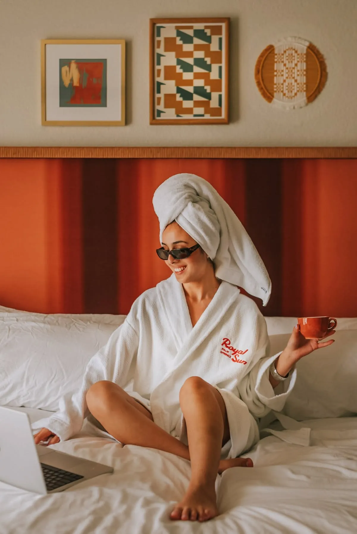 girl in hotel room