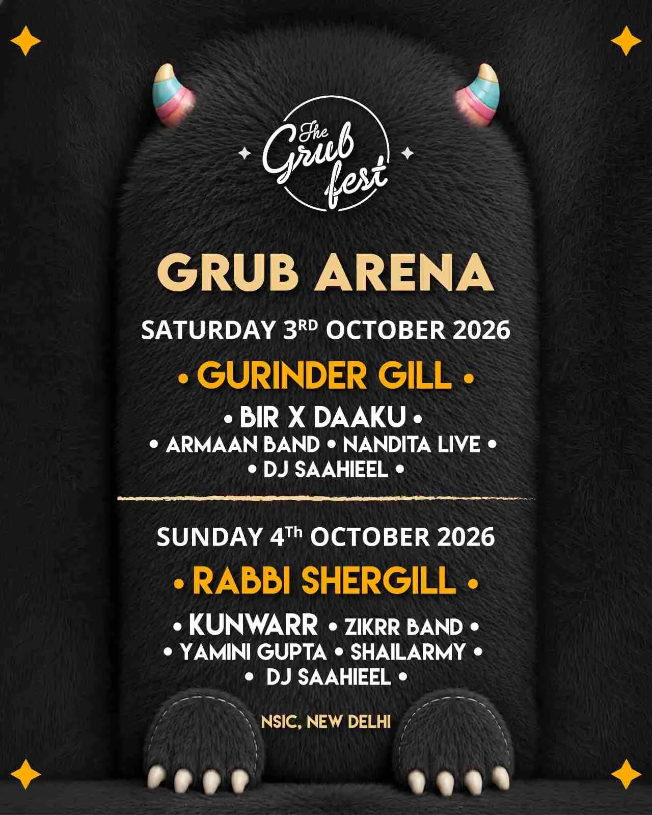 Artist line up