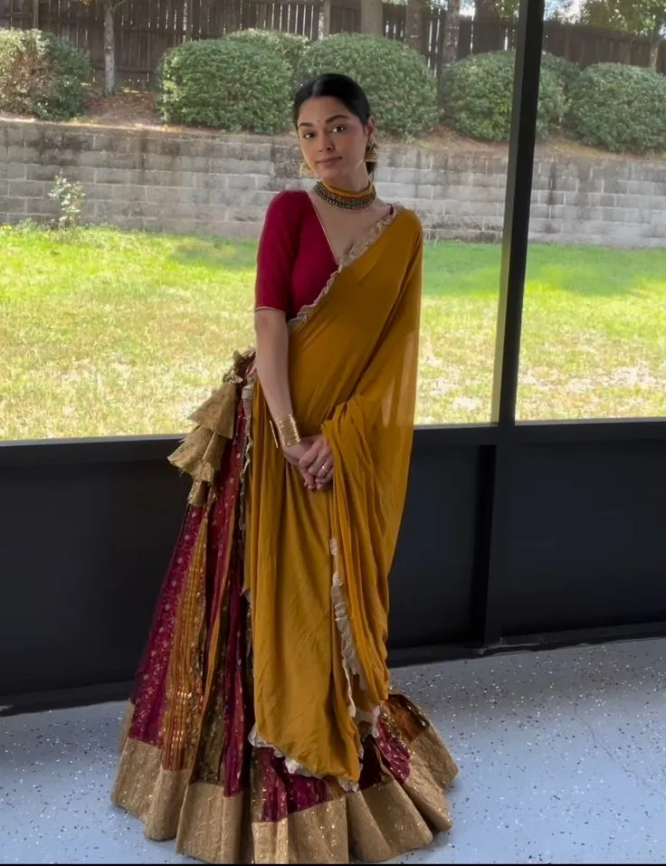 lehenga drape