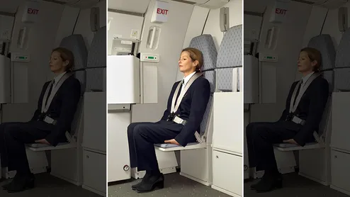 Ever Wondered Why Flight Attendants Sit On Their Hands During Takeoff And Landing? Facts Explained