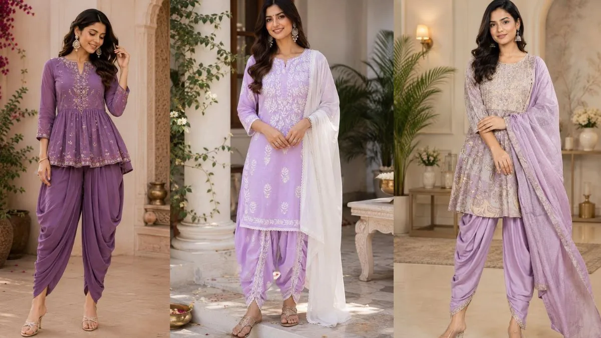 Lavender Indo-Western Dhoti and Kurta