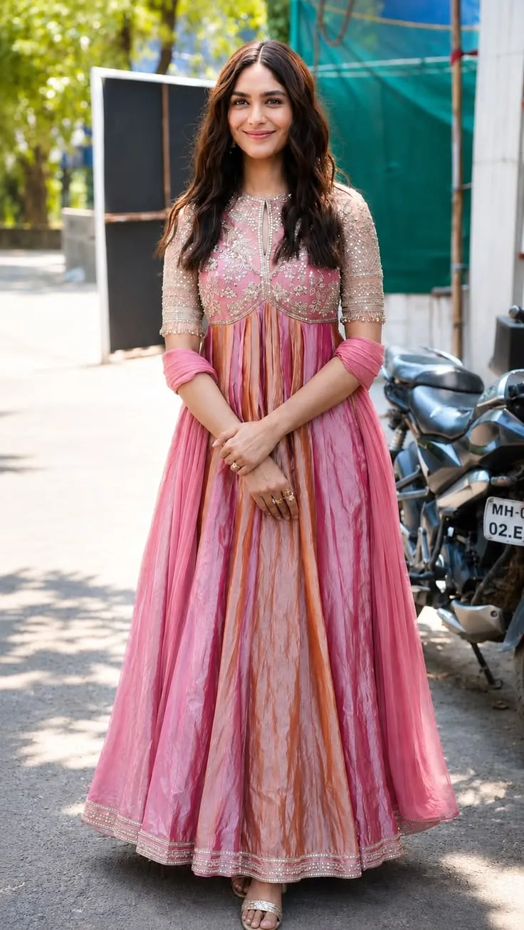 Tissue Silk Anarkali Suit