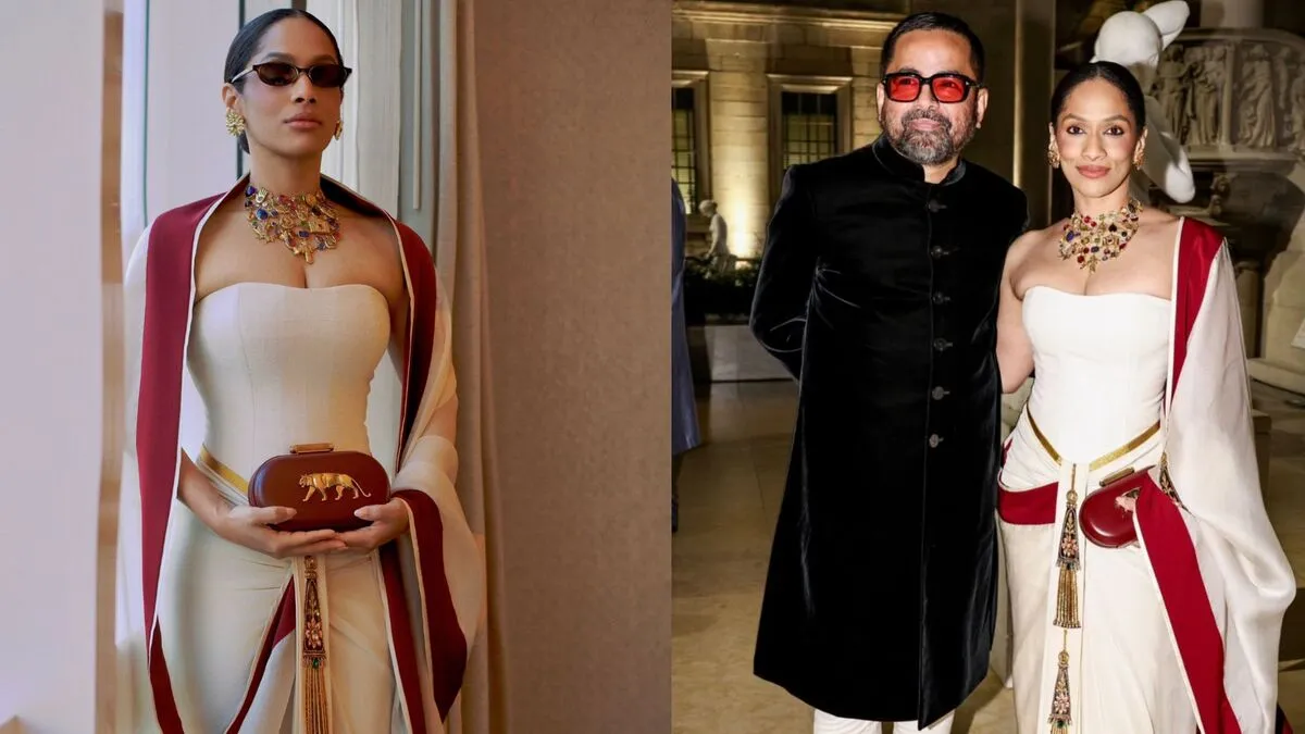 Masaba Gupta’s ‘Lal Paar Saree’ Look