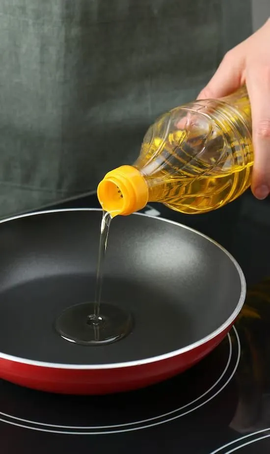 open cooking oil bottle