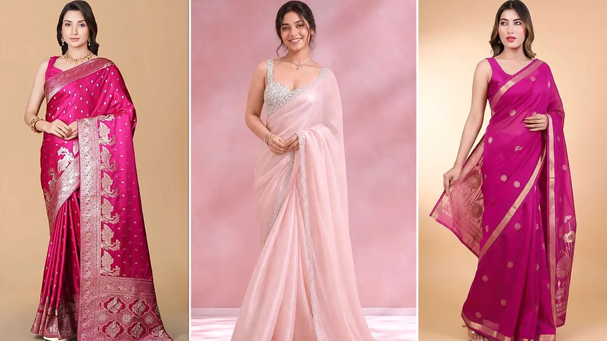 Pastel To Rani Pink: 6 Festive Saree Designs For Karwa Chauth 2026