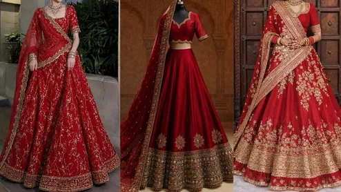 red lehenga for karwa chauth 2026