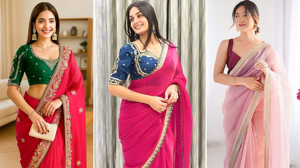 Contrast Blouse For Pink Saree: Best Festive Colour Combinations To Try