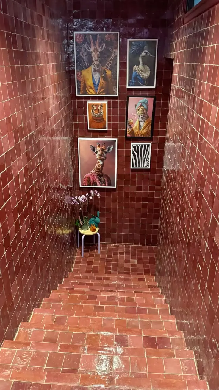 burgundy tiles