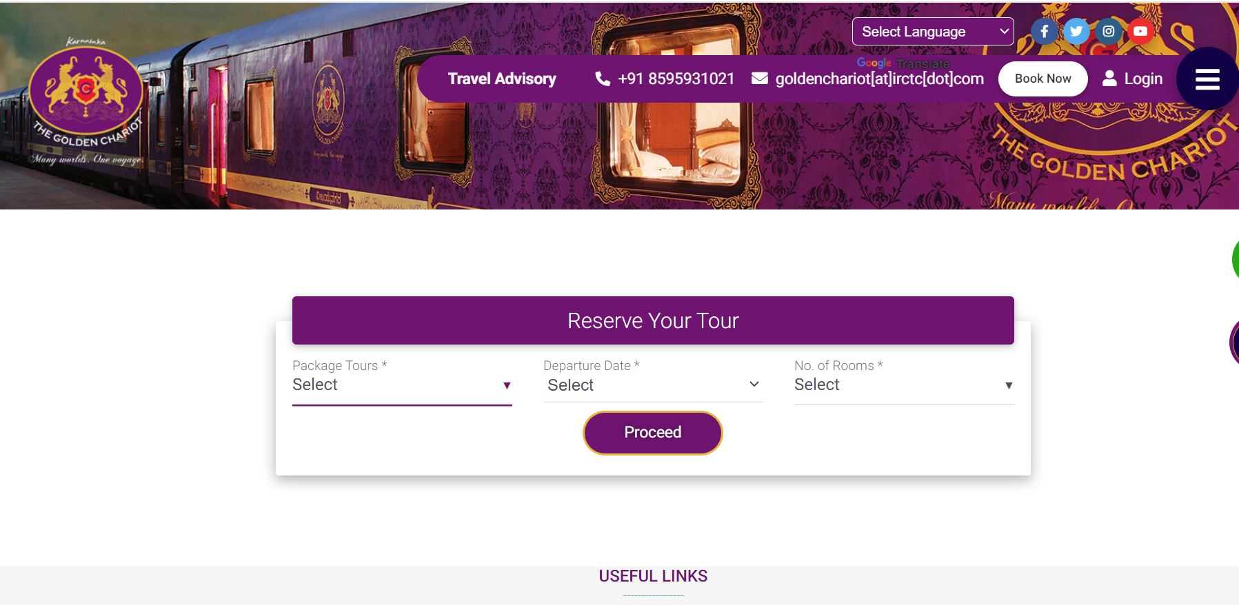 what is golden chariot  irctc know ticket price booking tips and all details