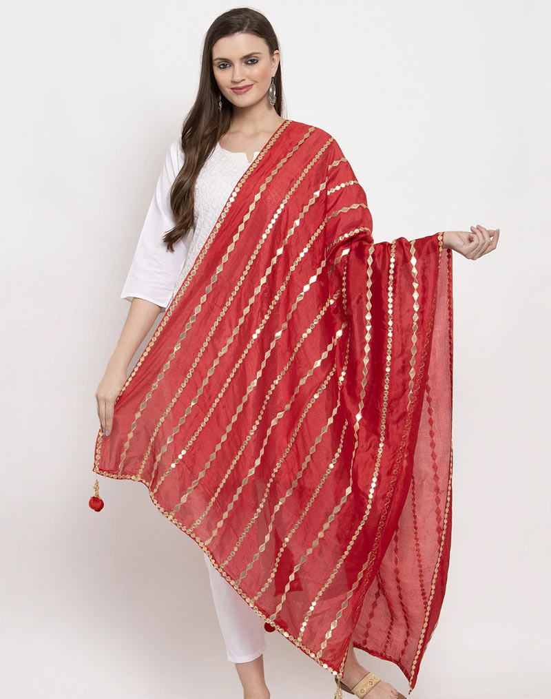 lace design dupatta