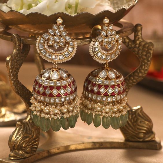 golden jhumki design