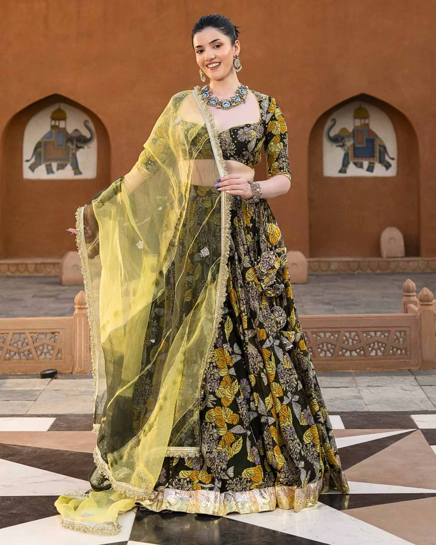 Chanderi Lehenga Choli