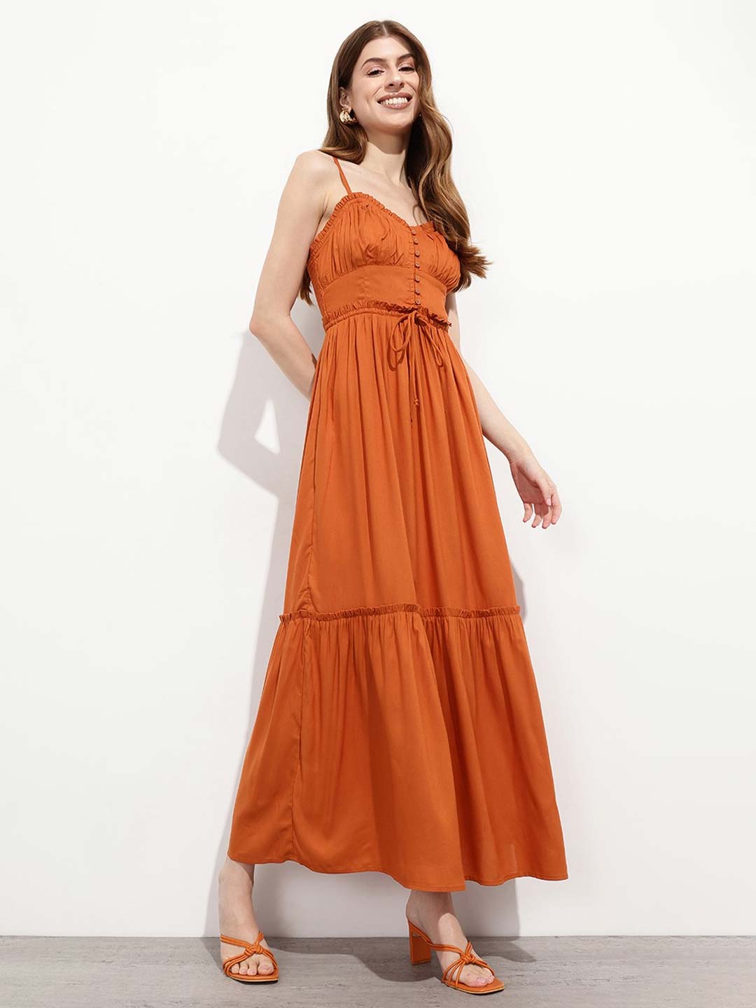 Shoulder Strap Maxi Dress