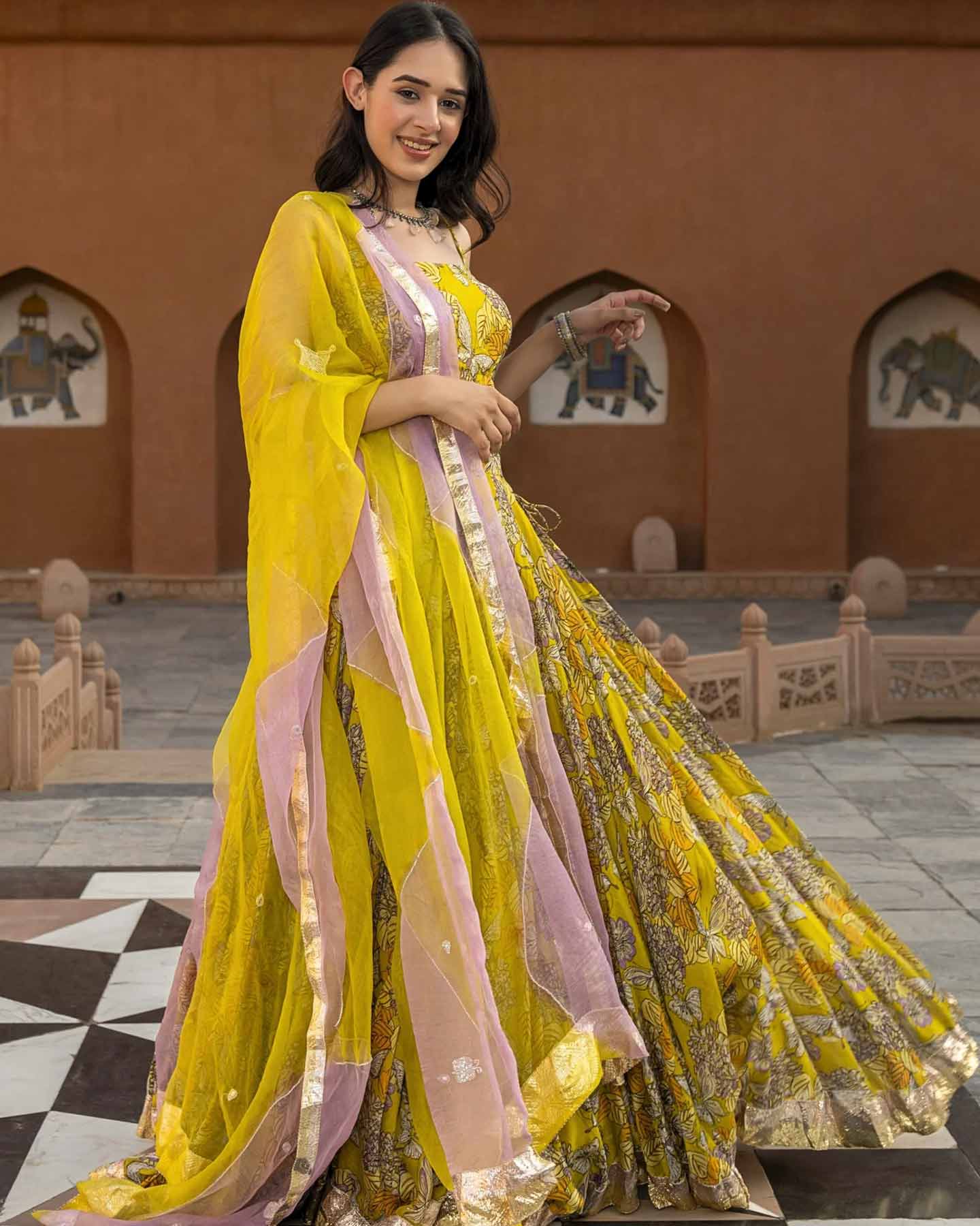 Umbrella Pattern Lehenga Choli