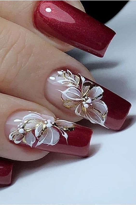 floral nails