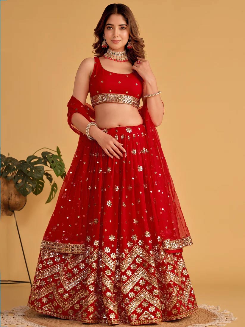 Gota work lehenga designs