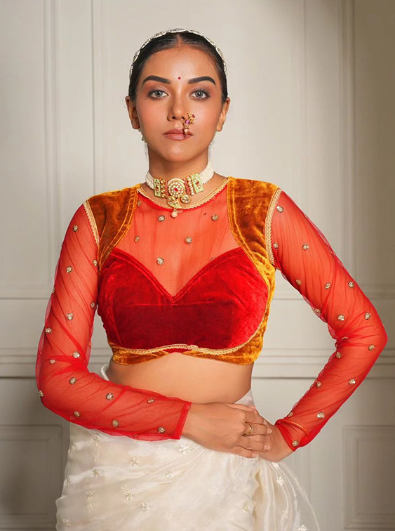 Velvet blouse designs