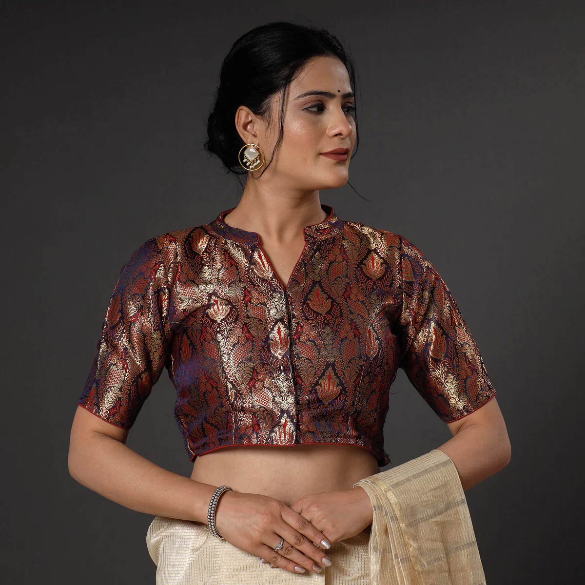 brocade blouse design