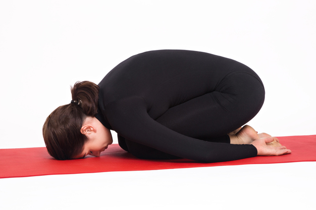 balasana wide leg to regulate periods