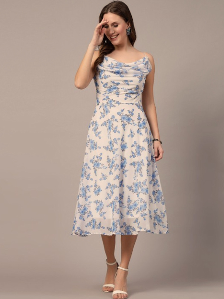 georgette midi dress