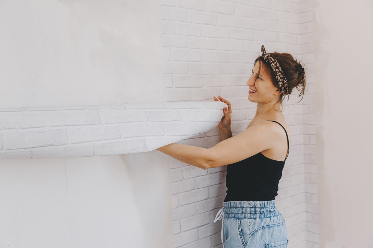 wall paper on wall decor