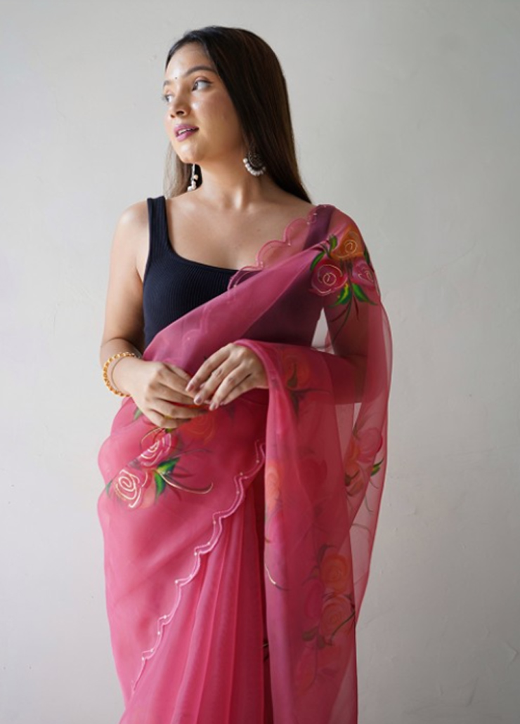 floral organza saare