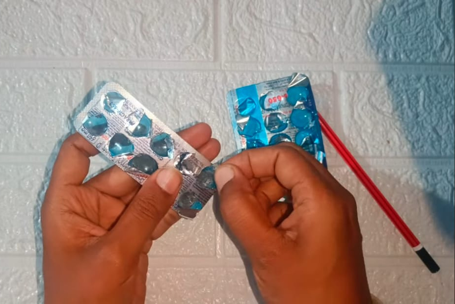 medicine wrapper reuse for decoration