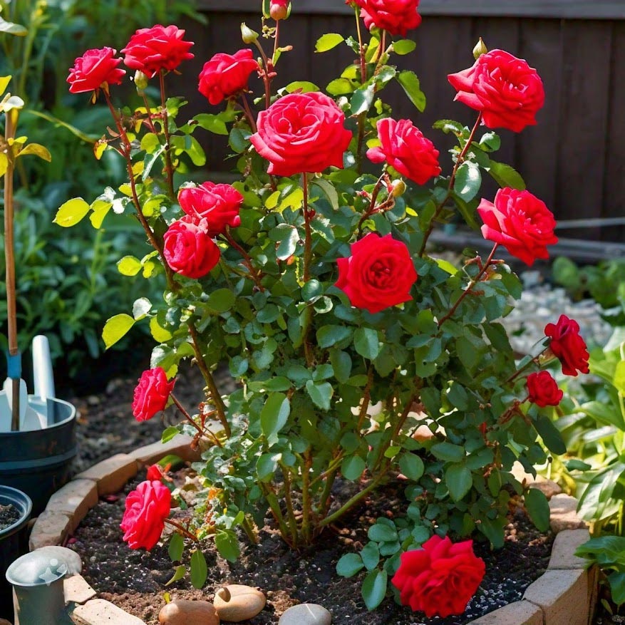 how to make rose plant bushy october