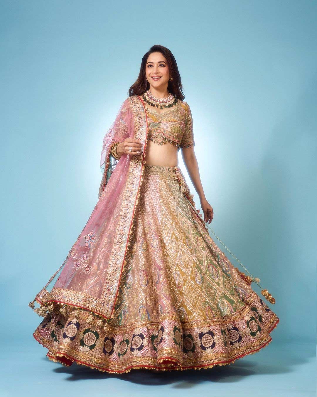 Border designs lehenga