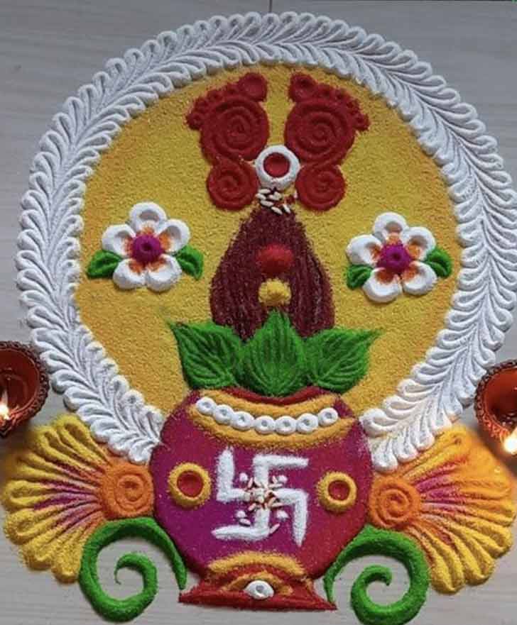 Charan Kamal Engoli Design With Kalash