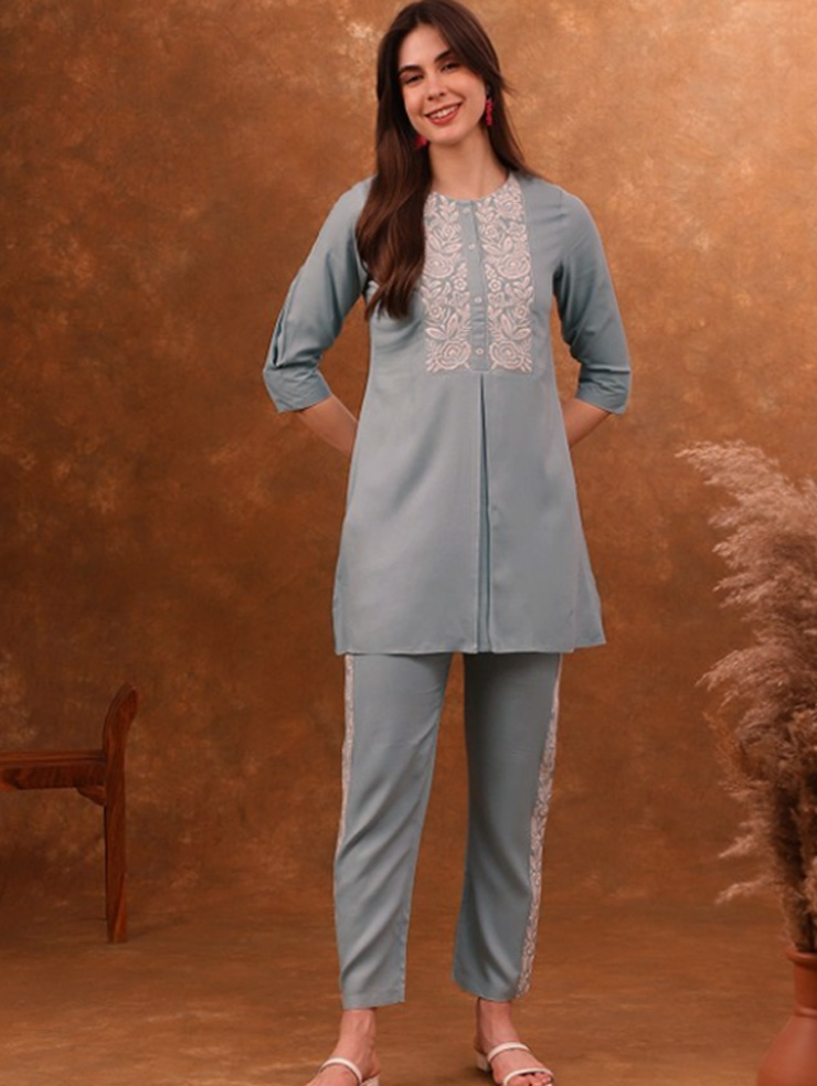 Embroidered Work Co-Ord Set (2)