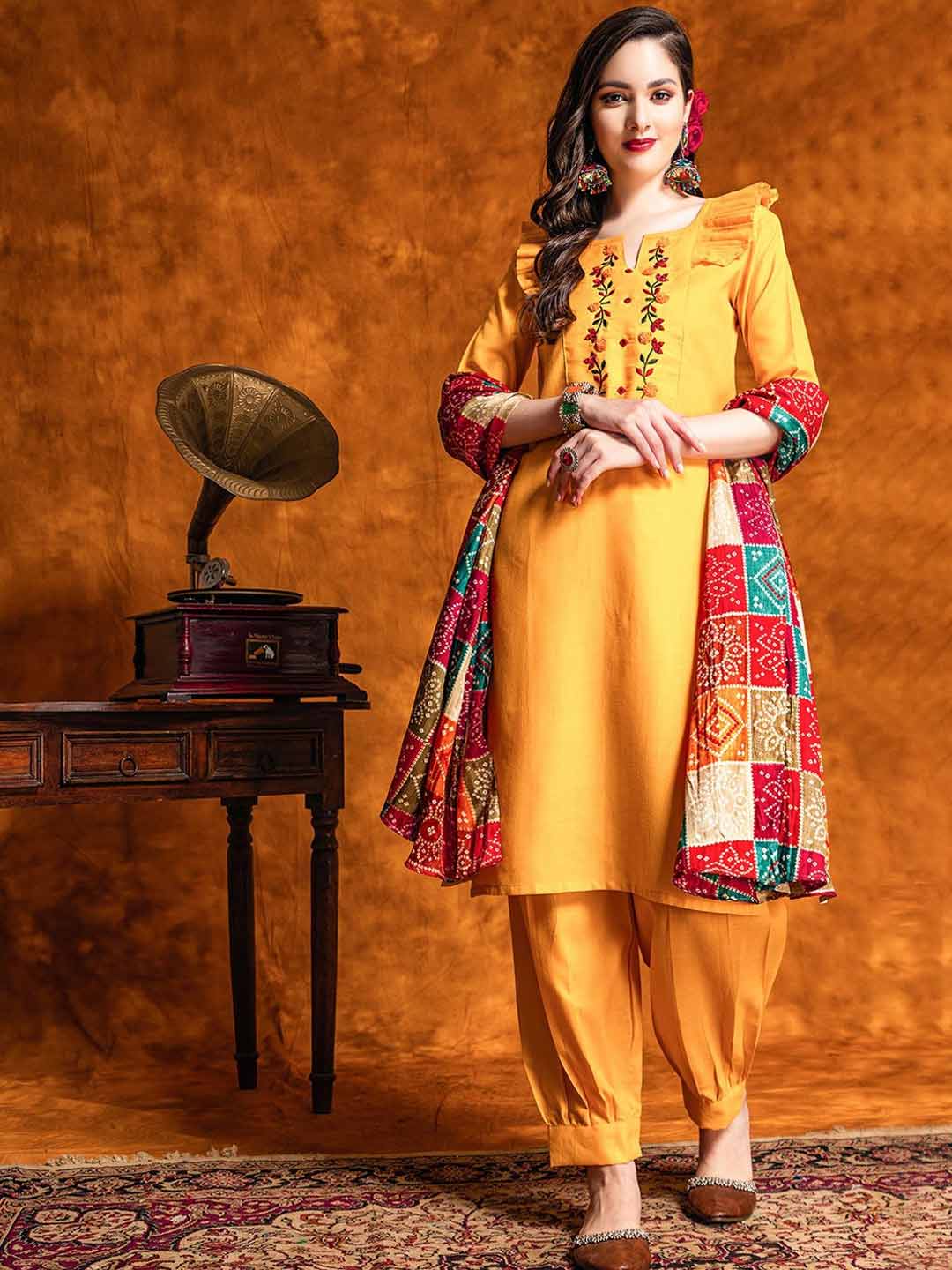 Floral Patiala Suit designs