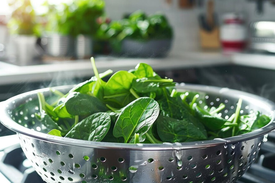 How long to boil spinach to blanch