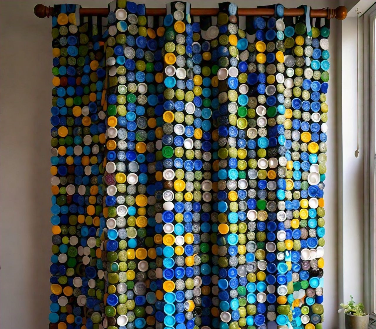 easy home decor with water bottle caps
