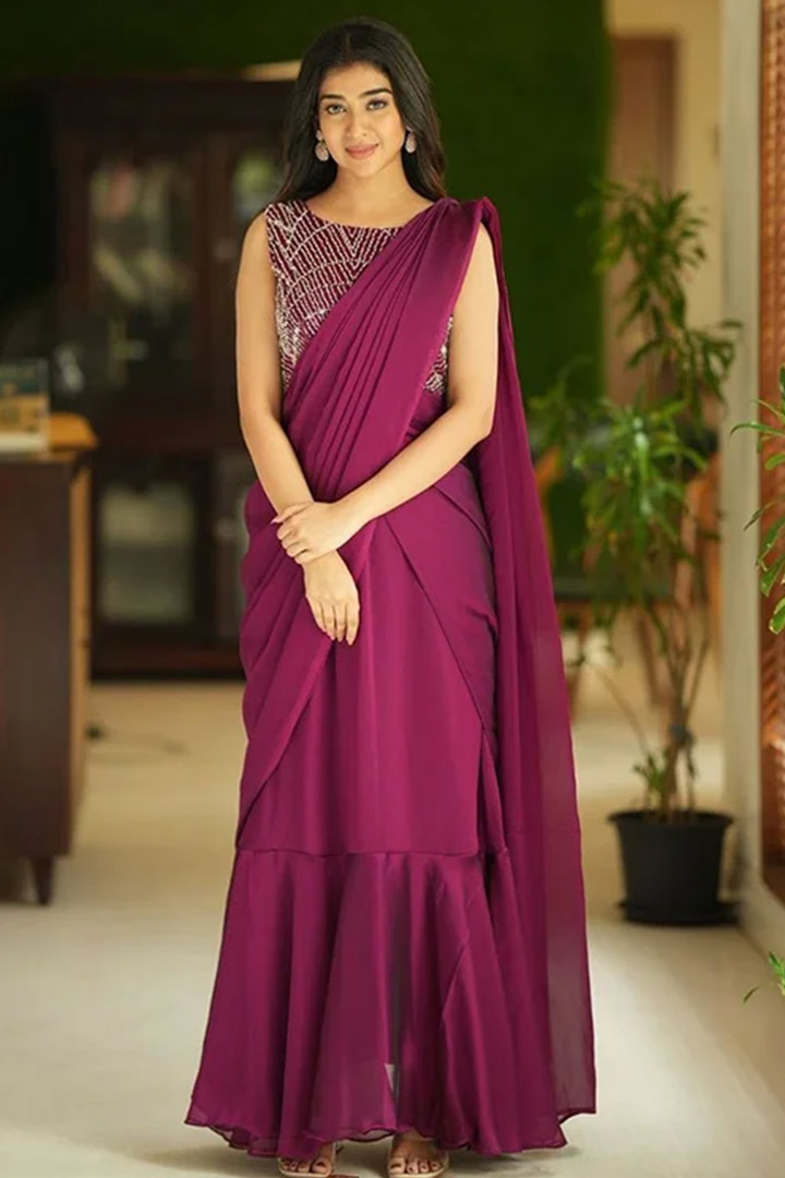 silk work saree
