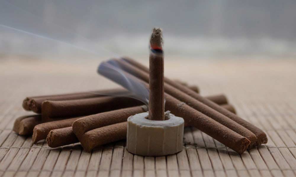 how to make dhoop batti with flower