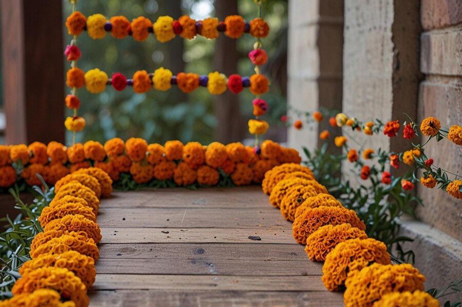 marigold flower decoration