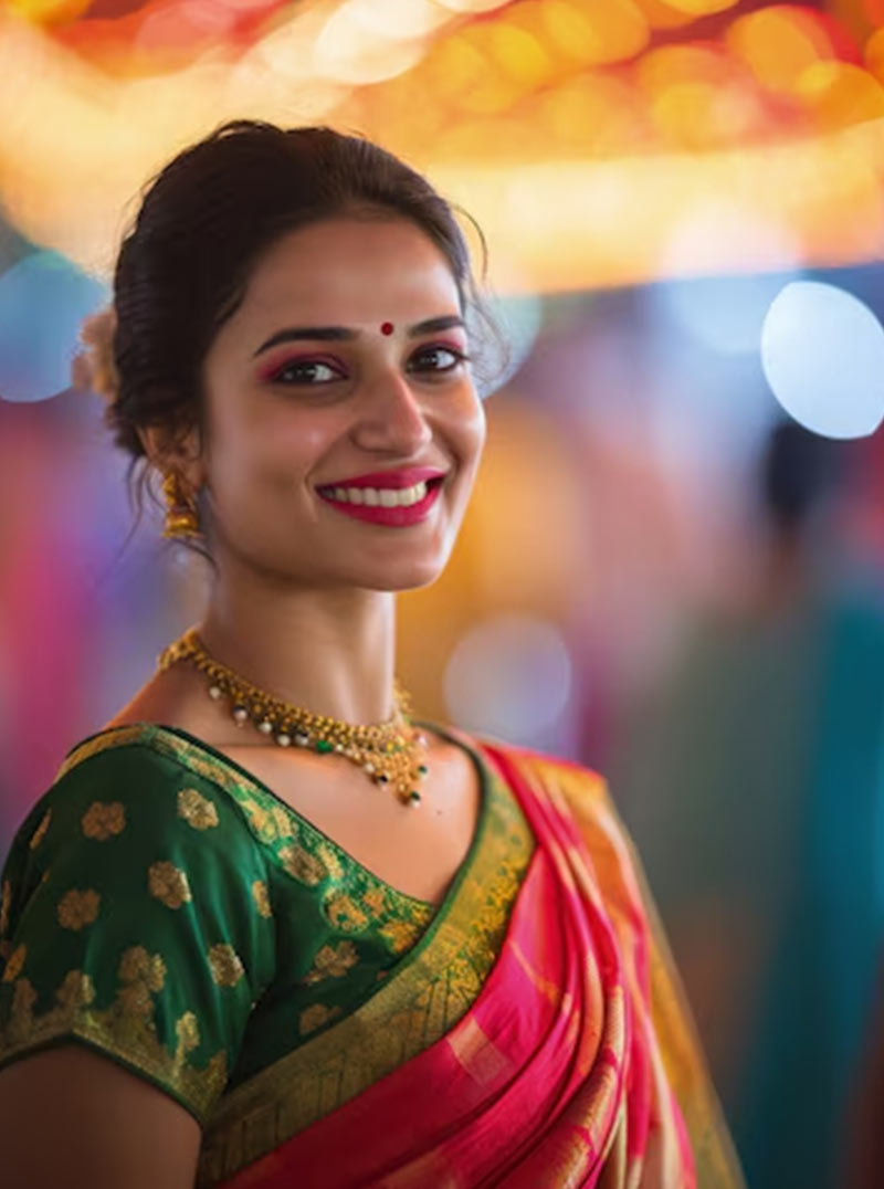 Hairstyle and makeup