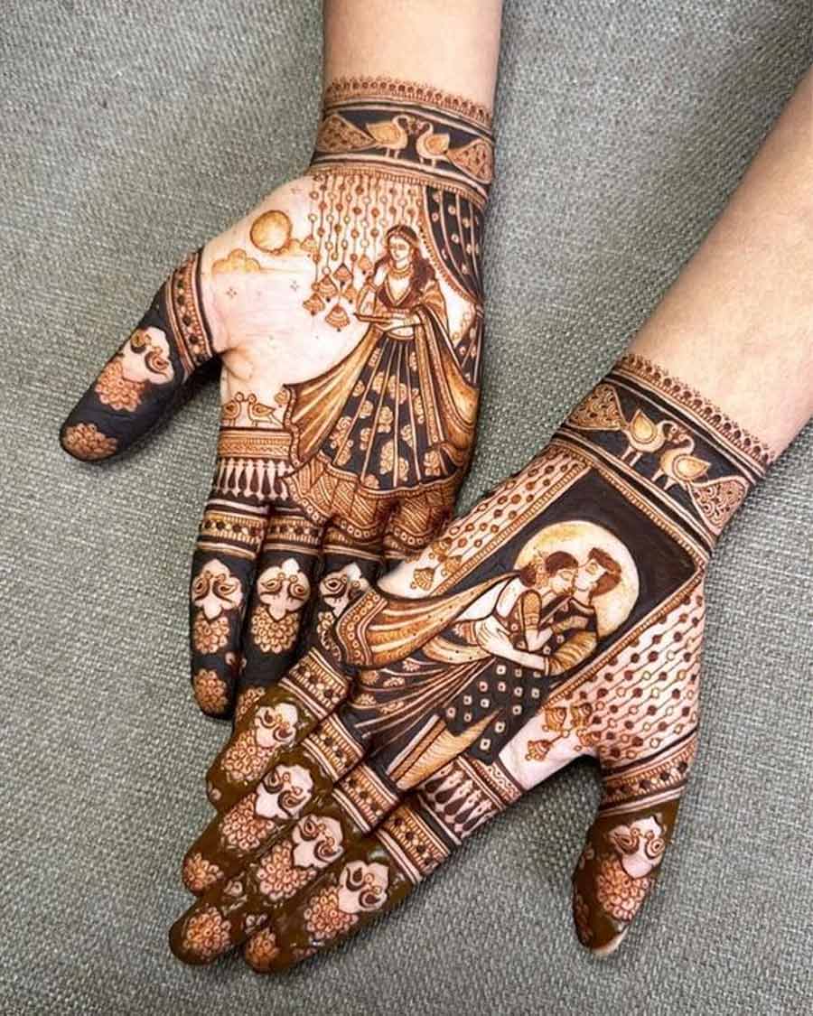 Karwa chauth chand mehndi