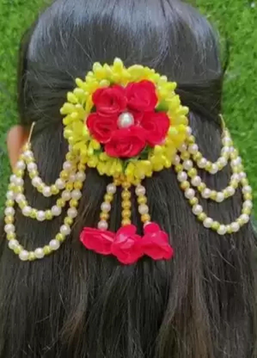 Yellow and red flower