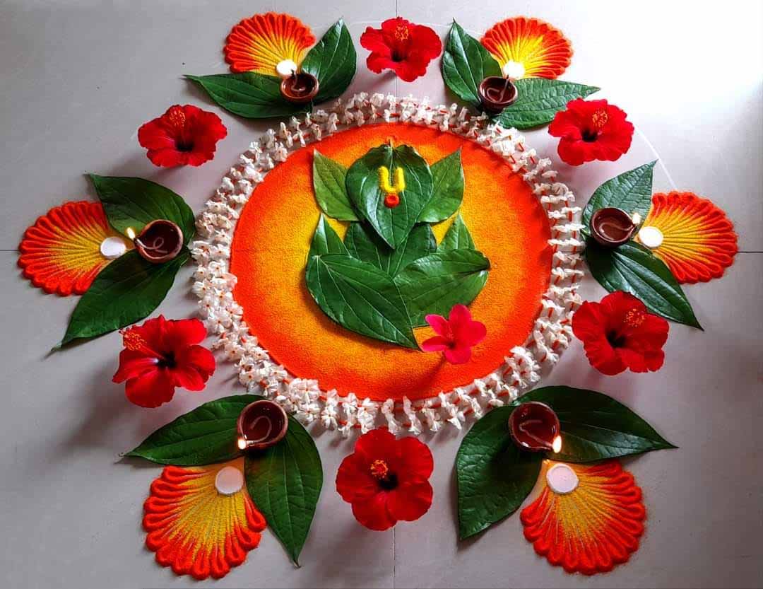 how to make rangoli