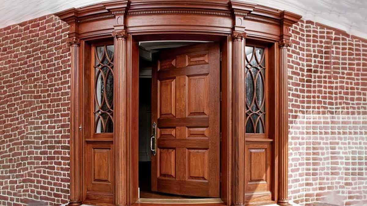 wooden door cleaning