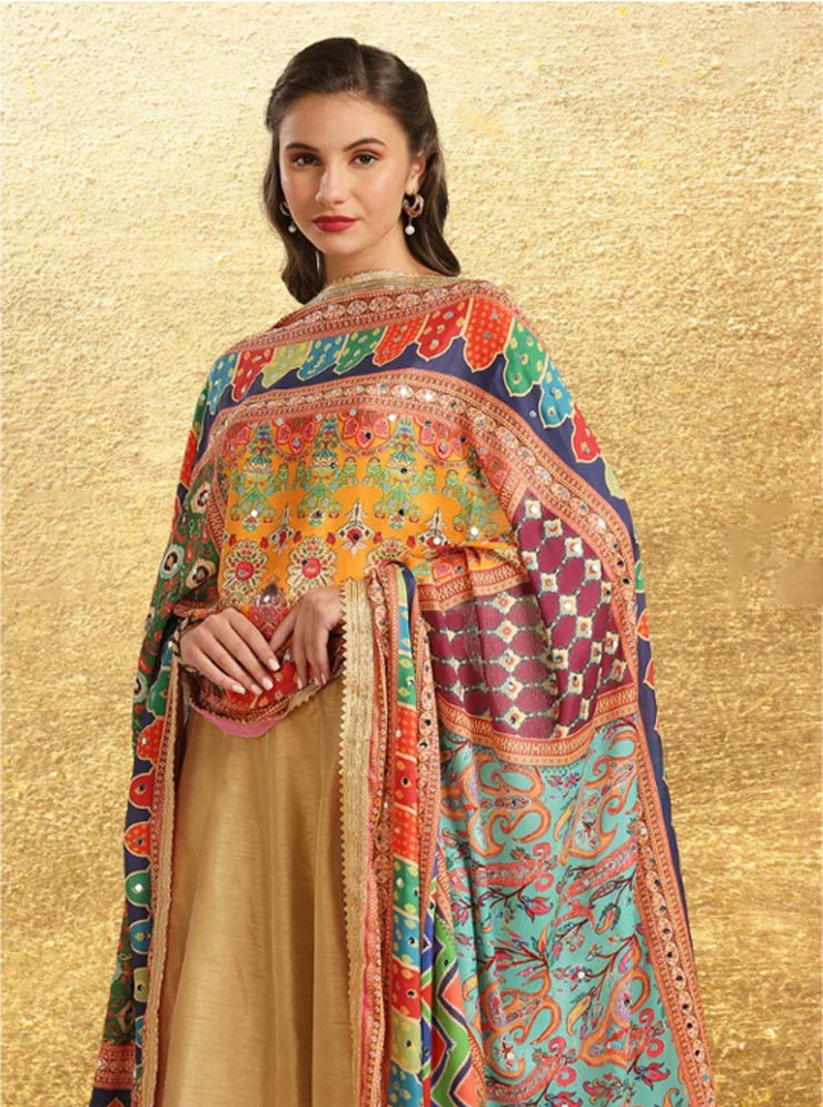 multi shade dupatta
