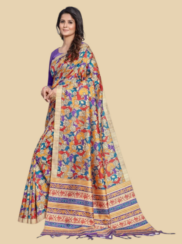 Kalamkari Print Saree