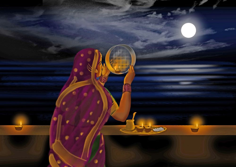 karwa chauth moon arghya