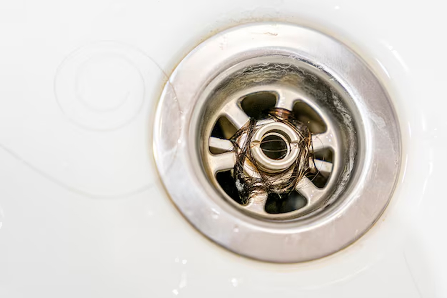 How do you get deep hair out of a drain